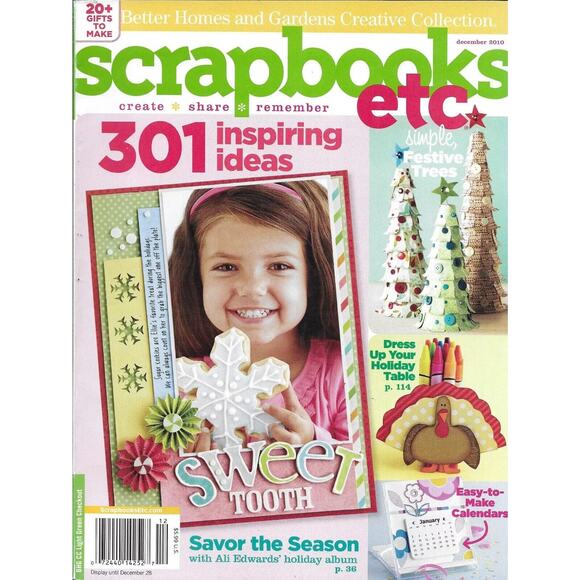 Scrapbooks Etc Magazine December 2010 Holiday ideas Thanksgiving Christmas trees - Picture 1 of 6